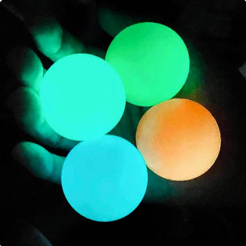 Glow in the dark Sticky Balls - Stick to ceiling - (4 count)