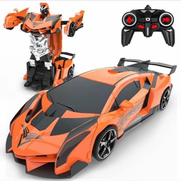 BLUEJAY Transform RC Car for Boys 4-7 8-12, 2.4Ghz1:18 Ratio Remote Control Car Transform Robot, One Button Transform 360° Rotation and Drift Car Toy Gift for Boys Ages 4-12 Halloween Gifts