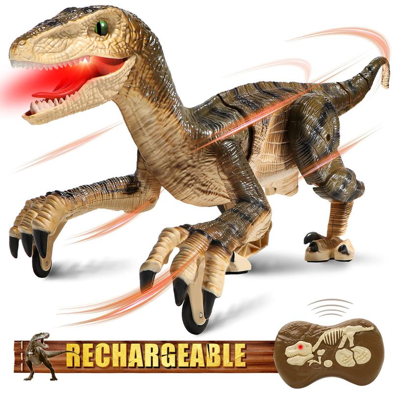 Dino Discovery, Lifelike Roaring Dinosaur Toy with Remote Control and LED Features