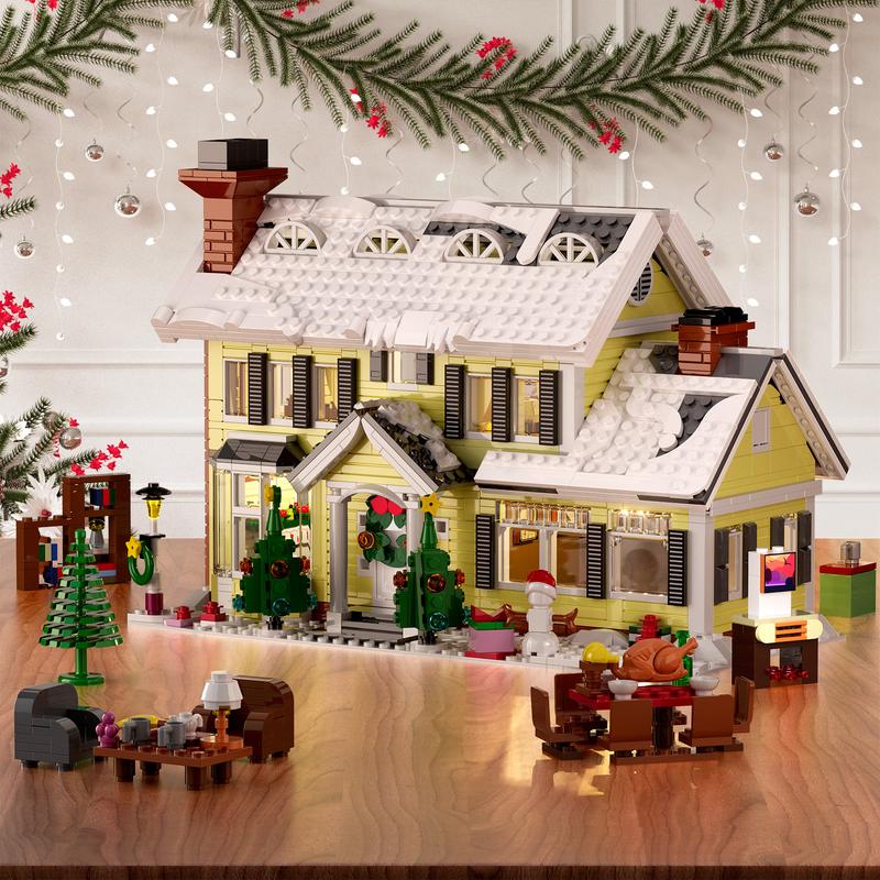 Christmas Snowvy Village Building Blocks Set, Create Your Own Winter Wonderland, Perfect for Christmas Fun and Decorations (1156 pcs)