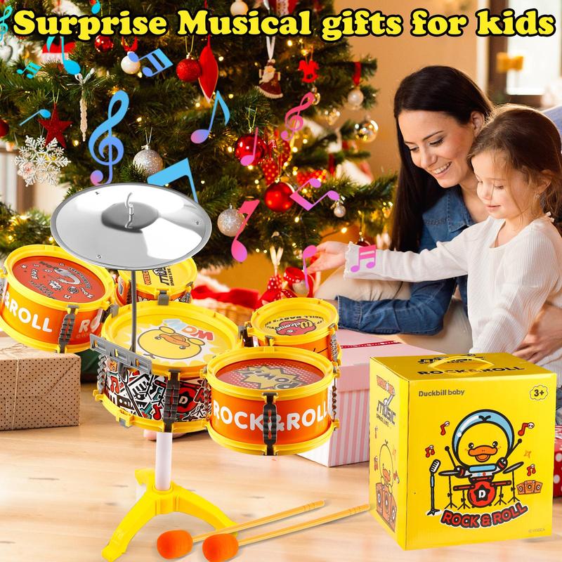 Toddler Drum Set with Chair - Mini Drum Toys for Kids Aged 1-3 Musical Learning Gift Music Toy