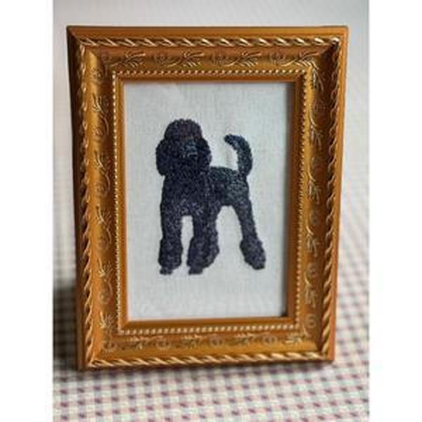 Poodle Doodle Machine Embriodered and Framed!