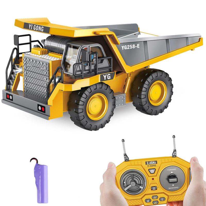 Remote Control Truck Toy, 1 Box Durable Design Remote Control Truck, Perfect Holiday and Birthday Gift Choice, Entertainment Engineering Toy for Kids