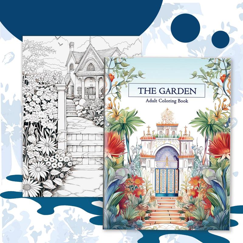 Garden Theme Coloring Painting, Enhance The Happiness Of Life, Suitable for Friends and Relatives, Women, Birthday Parties Perfect Gift