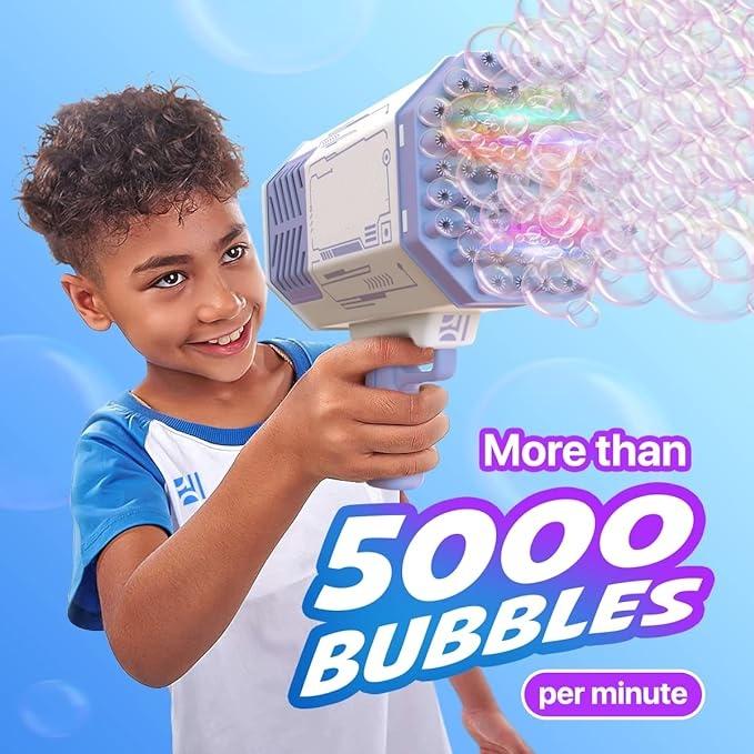 Children's Bubble Machine, Rocket Bubble Machine,2024 Popular 69 Hole Bubble Machine, Colorful Bubble Toys, Bubble Maker Toys For Party Wedding Birthday Gift bubbly  blaster