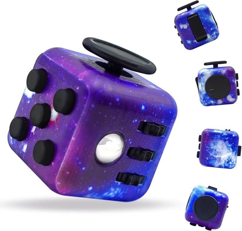 Fidget Toy Cube, Cube Fidget Anxiety Relief Toys for Adults and Kids, Christmas and New Year Gifts,6 Sided Fidget Toys Cube Hand-Held for Adults,Audible Silent Fidget Toys for ADD ADHD OCD