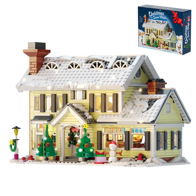 Christmas Snowvy Village Building Blocks Set, Create Your Own Winter Wonderland, Perfect for Christmas Fun and Decorations (1156 pcs)