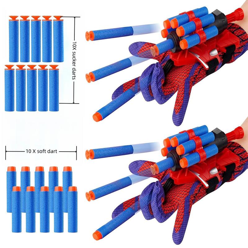 Spider Web Shooters for Kids Plastic Launcher Glove with Wrist Set Web Shooter for Birthday Party Christmas Halloween