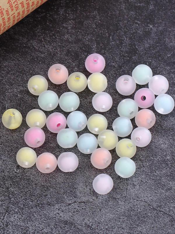 2024 New Style Random Color Acrylic Bead, Frosted Transparent Bead, Diy Jewelry Accessories for Bracelet & Necklace & Earrings Making