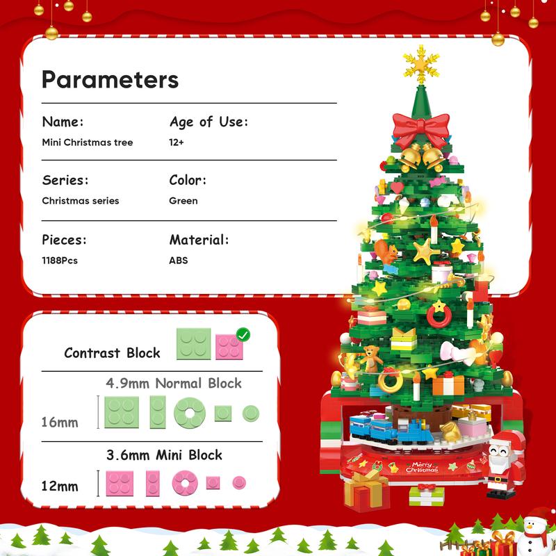 2024 Advent Calendar Christmas Tree Building Block Set,24 Days DIY Surprise Christmas Countdown Mini Building Block Architecture,Home Decor Christmas Gifts,Pink and Green,For aged 12 and above,Stress Relief Toy,1188 Pieces toy  brick