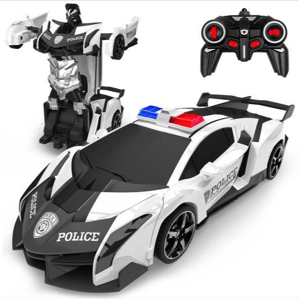 BLUEJAY Transform RC Car for Boys 4-7 8-12, 2.4Ghz1:18 Ratio Remote Control Car Transform Robot, One Button Transform 360° Rotation and Drift Car Toy Gift for Boys Ages 4-12 Halloween Gifts