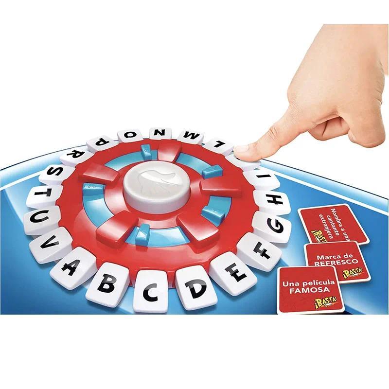 New Basta Spanish Tapple Word Game - English Tapple Games Version Quick Thinking Letter Pressing Board Game-