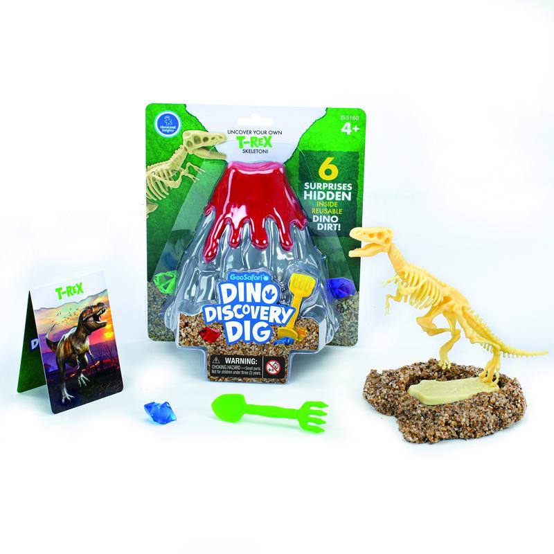 Educational Insights GeoSafari Jr. Dinosaur Discovery Dig T-Rex Fossil Kit, Science Toy, Game for Boys & Girls, Ages 4+