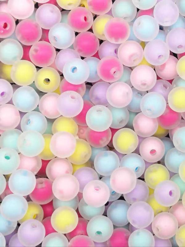 2024 New Style Random Color Acrylic Bead, Frosted Transparent Bead, Diy Jewelry Accessories for Bracelet & Necklace & Earrings Making