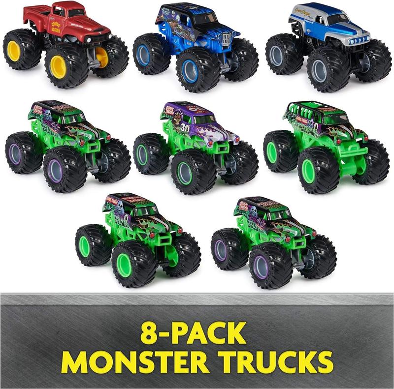 Monster Jam, Grave Digger 40th Anniversary 8-Pack Monster Trucks with Bonus Accessories, 1:64 Scale | R&B Exclusive