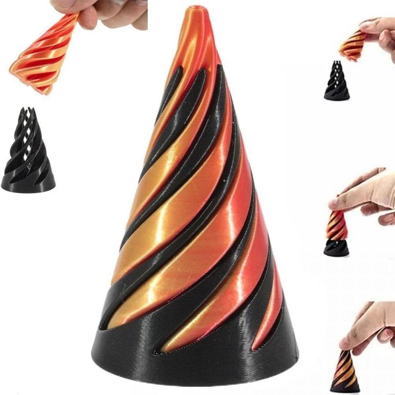 3D Printing Spiral Cone Fingertip Toys Decompression Artifact Gifts Children's Plastic Toys Desktop Ornaments Online Celebrity