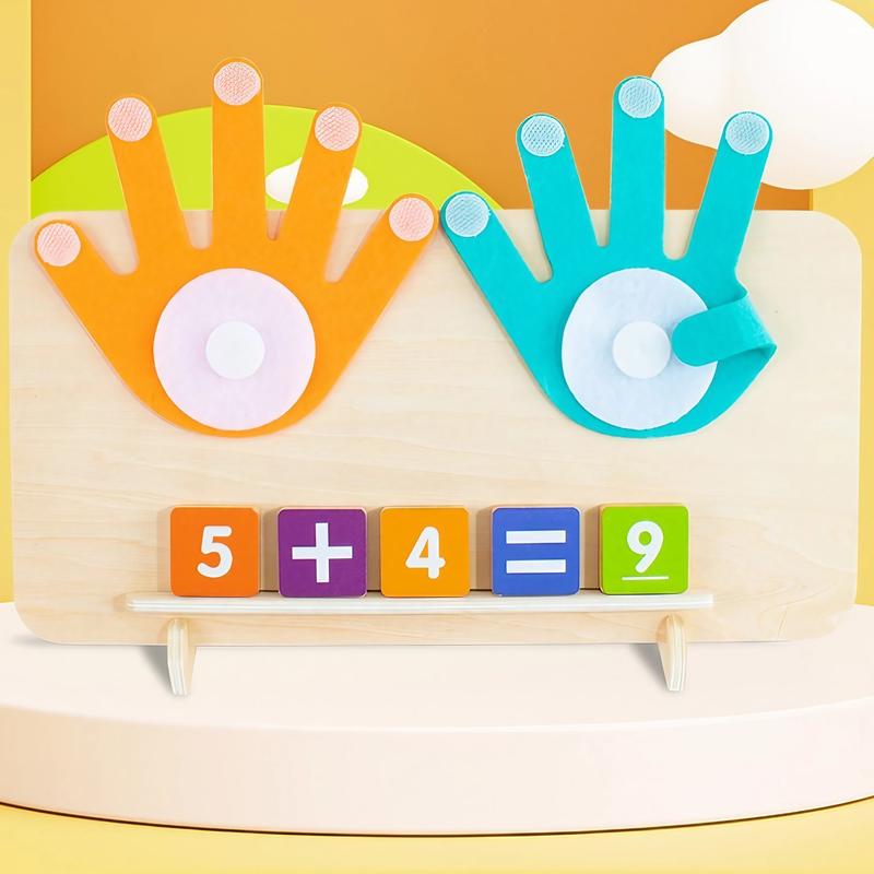 Learning Toy Set For Ages 3+ Educational Number Blocks and Finger Counting Tool Wooden Toy for Early Math Operations and Cognitive Skills Development. Sensory Nanotopia