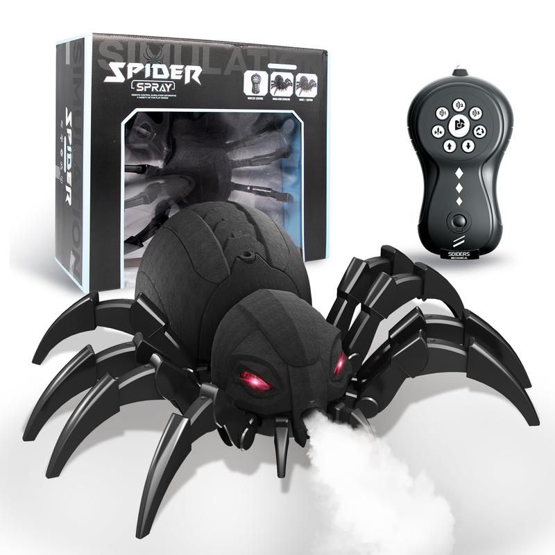 Hamiface Remote Control Spider Kids Toys - Realistic RC Spider, Music Effect, LED Light, Toys for 3 4 5 6 7 8 9 10 11 12+ Year Old Boys Girls, Gifts for Halloween Christmas Birthday Gift Package