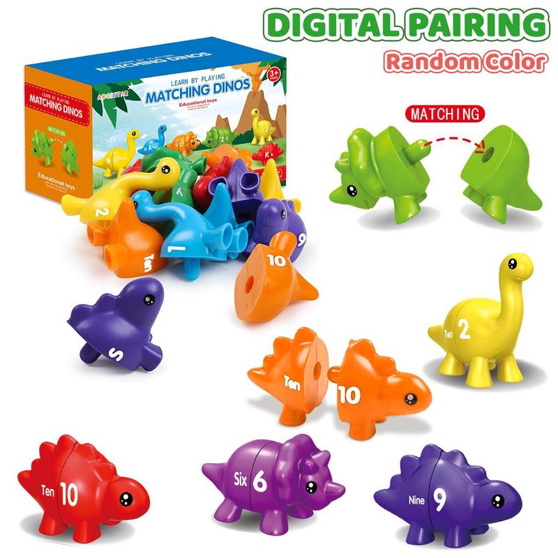 Dinosaur Shape Pairing Early Education Puzzle Toy, 1 Set Colorful Dinosaur Shape Matching Toy, Educational Toy for Kids