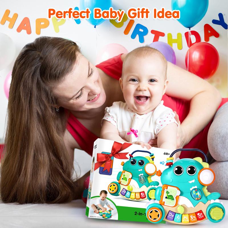 Moosia Baby Toys 6-12 Months Dinosaur Piano Music Light Up Toys for 1 Year Old Boys Girls Infant Toys for 7 8 9 10 12 18 Months Interactive Piano Keyboard Toys Baby Christmas 1st Birthday Gifts