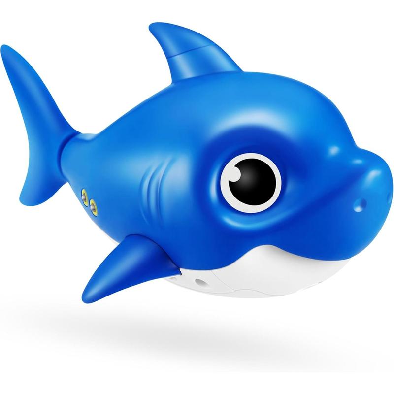 Robo Alive Junior Baby Shark New Silicon Fins Version Singing and Swimming Daddy Shark (Blue) by ZURU