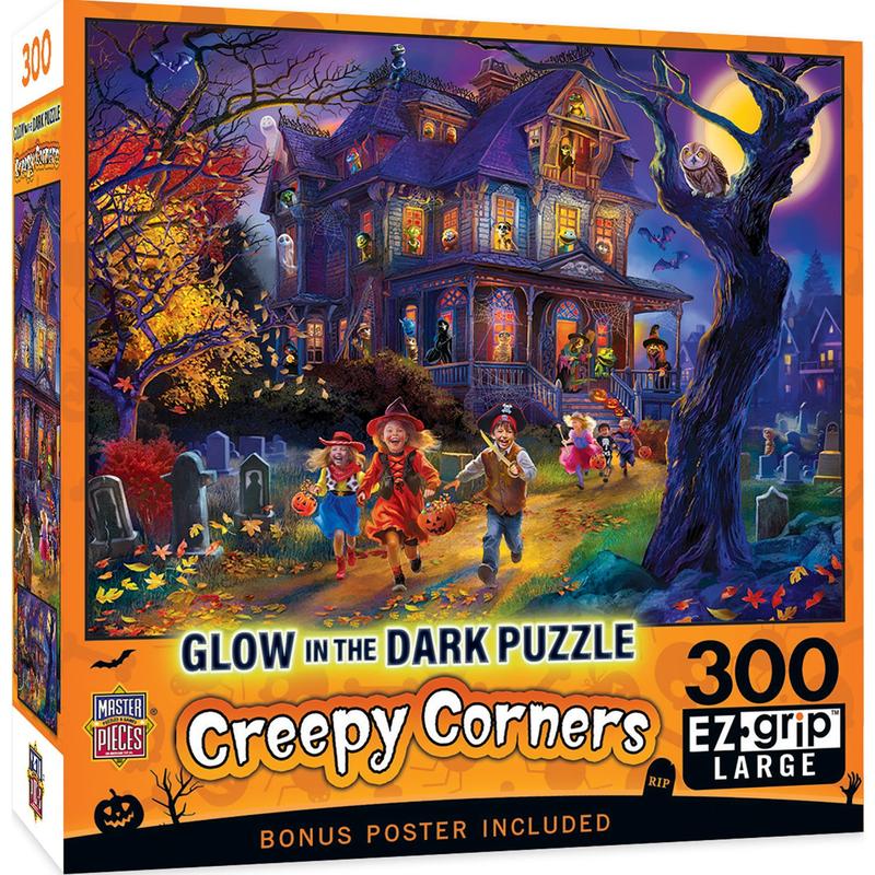 MasterPieces - Glow in the Dark - Creepy Corners 300 Piece EZ Grip Jigsaw Puzzle