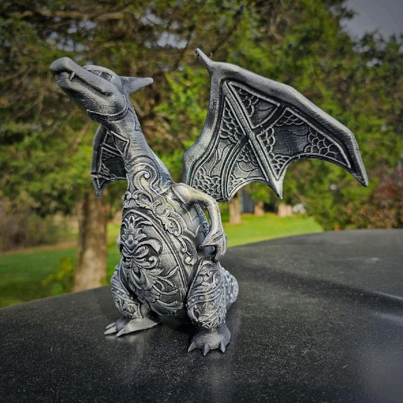 Charizard Jumbo 3d Printed Pokemon Statue Hand Painted