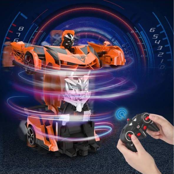 BLUEJAY Transform RC Car for Boys 4-7 8-12, 2.4Ghz1:18 Ratio Remote Control Car Transform Robot, One Button Transform 360° Rotation and Drift Car Toy Gift for Boys Ages 4-12 Halloween Gifts