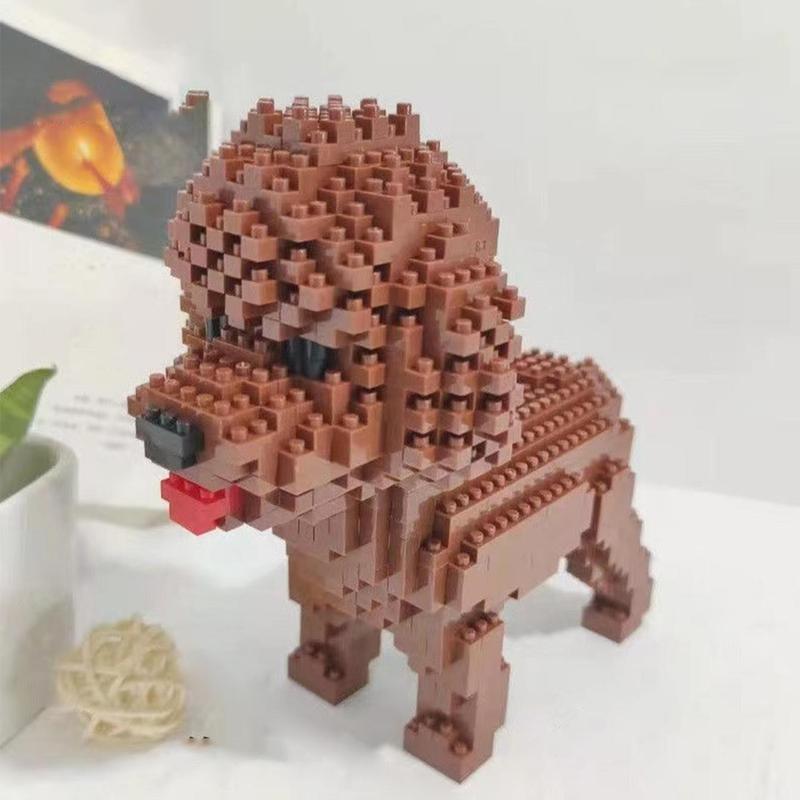 950pcs set Cartoon Dog Design Building Blocks, Creative Micro-Particle Assembled Building Blocks, Educational Building Blocks For Kids