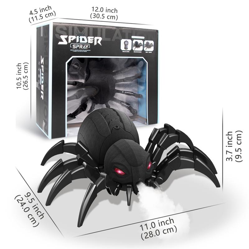 Hamiface Remote Control Spider Kids Toys - Realistic RC Spider, Music Effect, LED Light, Toys for 3 4 5 6 7 8 9 10 11 12+ Year Old Boys Girls, Gifts for Halloween Christmas Birthday Gift Package