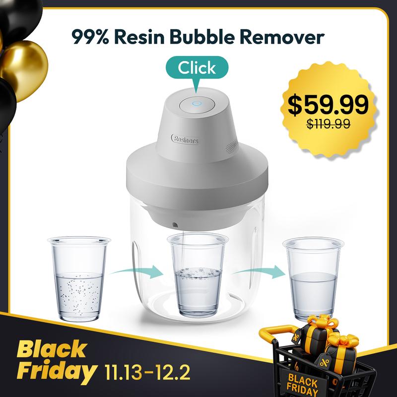 Resiners Resin Bubble Remover, 10 Min Quickly Remove Bubbles, 93kPa Vacuum Degassing Chamber,  Adhesive Tape For DIY Crafts Scrapbooking