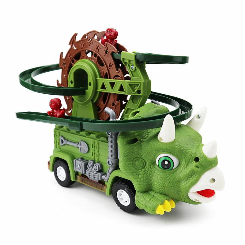 Track Toy Car Triceratops Climbing Stairs Universal Driving