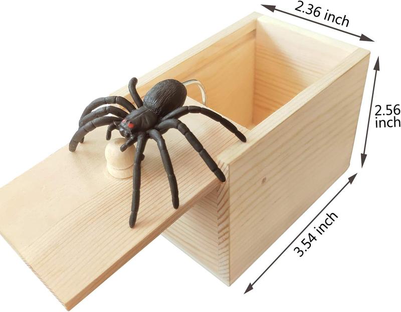 Fun Spider Money Surprise Box,Rubber Spider Prank Box,Handcrafted Spider in a Box Prank