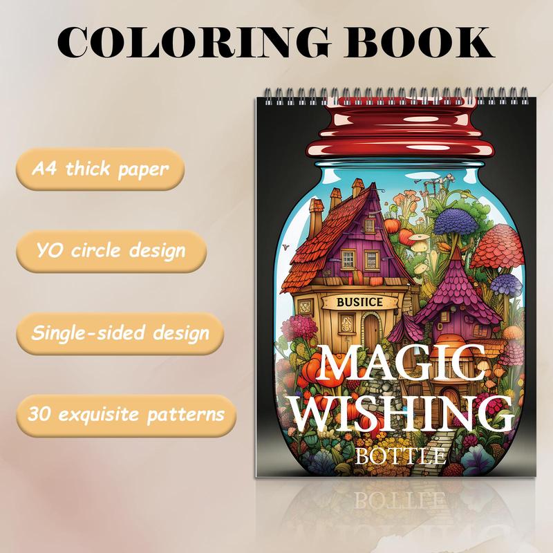 Magic Jar Theme Coloring Painting, Magical Little World in The Jar, New Year and Other Holiday Party Gifts