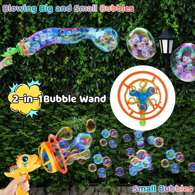 Bubble Gun Bubble Machine for Toddlers,Dinosaur Bubble Blower Toy for Kids,Summer Party Favors Outdoor Toys,Birthday for 3 4 5 6 7 8 9 10 Years Old Boys Girls