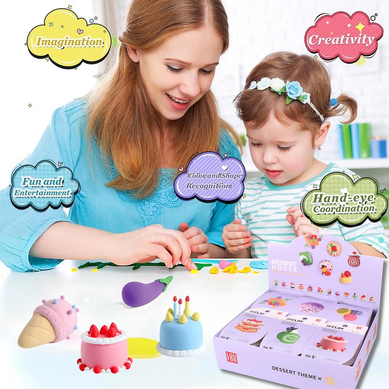 Air Dry Clay Kit - Cute Ultra Light Clay DIY Kit with Tools, Soft Clay Craft Kit, Easy & Fun to Craft, Safe & Non-Toxic, Perfect Gift for Kids