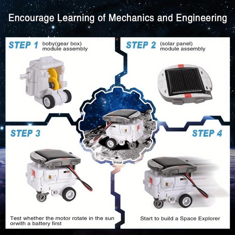 STEM Project Toys for Kids 8-12, Solar Robotics Science Kit Gifts for Teens 8-14 Boys and Girls, 120 Pieces Building Experiments for 9-Year-Olds