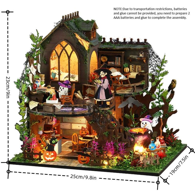 3D House Design Puzzle, 1 Box DIY Miniature House Kit, Festival Decorative Ornament, Perfect Gift for Adults & Teens