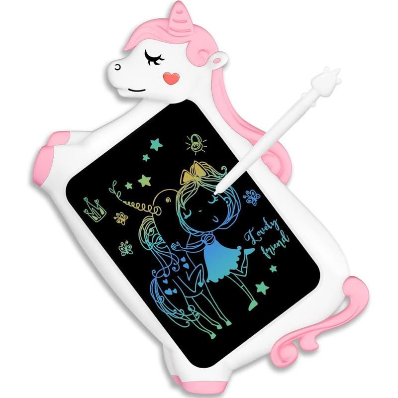 Pink Unicorn Tablet,Unicorn Toy Gifts for Girls Boys,LCD Writing Tablet for Kids,Toddler Travel Road Trip Essential Toy Gift for 3+4 5 6 7 8 Year Old,Doodle Draw Board,Easter Gifts Learning Birthday