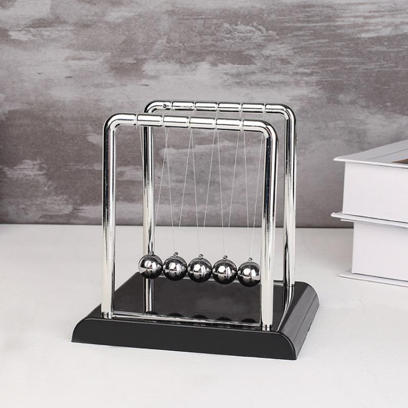 Newton's Cradle, 1 Count Large Newton's Pendulum Desktop Decoration, Physical Crash Ball, Energy Conservation Toy, School & Educational Supplies