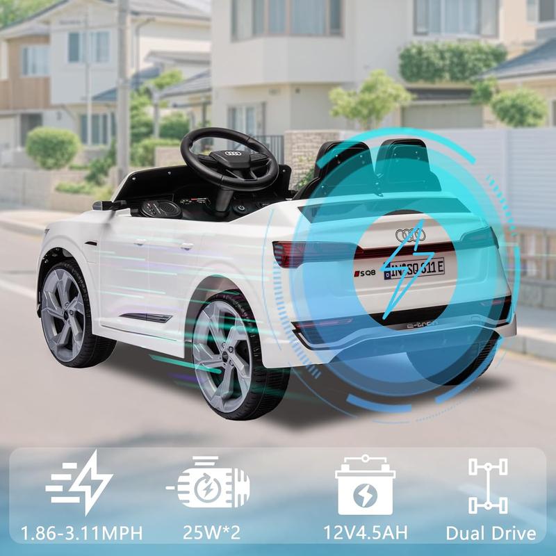 12V Electric Ride-On Audi SQ8 for Kids, featuring Remote Control, Dual Drive, Suspension, and LED Lights. Ideal for children ages 3-6! clearance sale outdoor toy