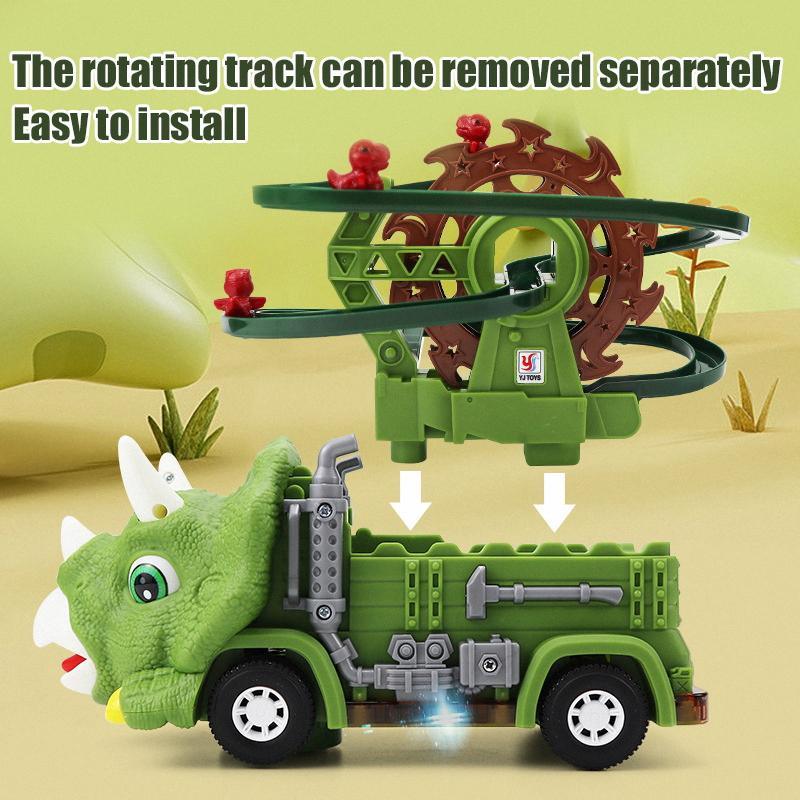 Track Toy Car Triceratops Climbing Stairs Universal Driving