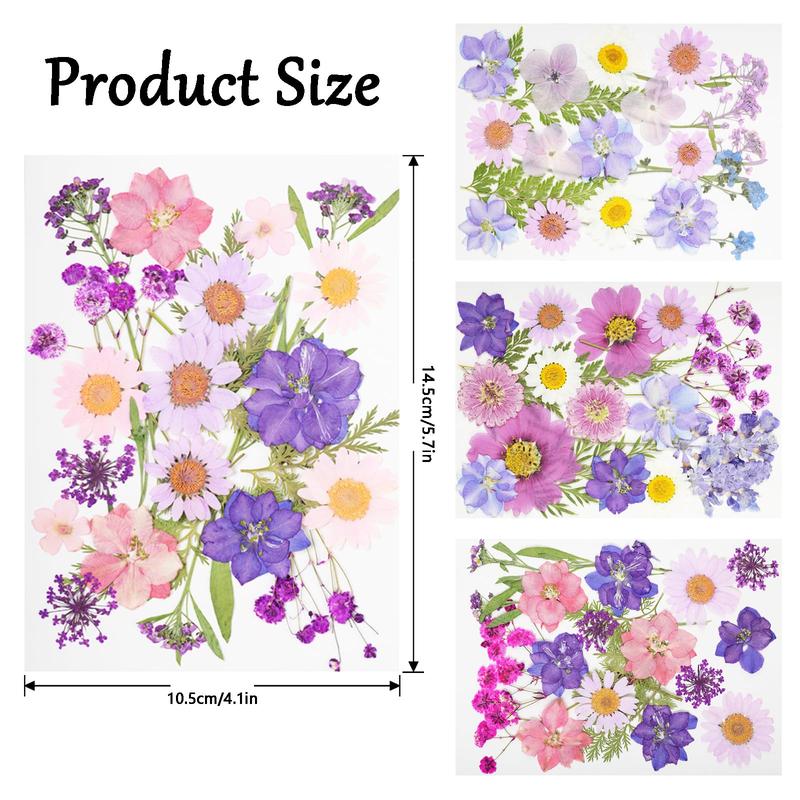 80Pcs Pressed Flowers Bulk Dried Pressed Flowers for Resin Crafts Real Dry Leaves Natural Herbs Kit with Tweezer for Scrapbooking DIY Resin Mould Art Crafts Candle Soap Making Nails Décor