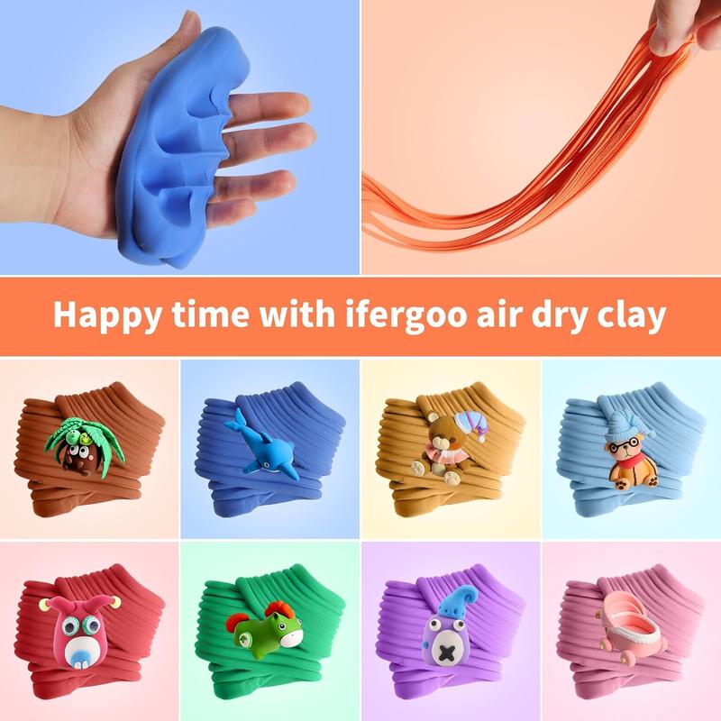 Modeling Clay Kit - 36 Colors Magic Air Dry Ultra Light Clay, Safe & Non-Toxic, Great Toy Gift for Boys and Girls