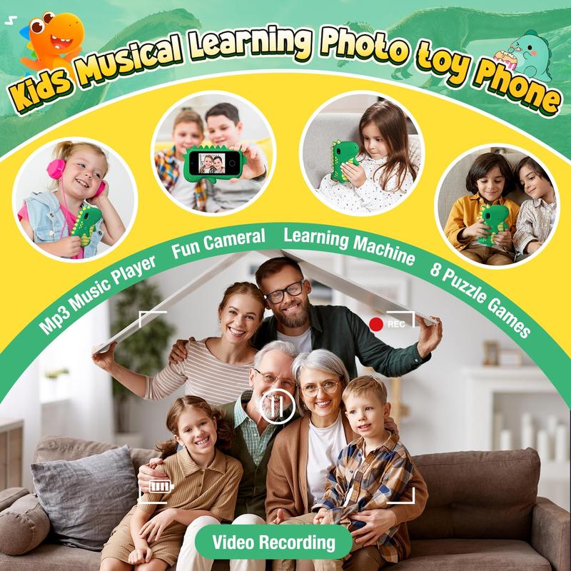 Mini iPhone for kids Smart Phone Toy 3-8 Years Music Player Dual Camera Educational Games Perfect Birthday Gift -Touchscreen Pretend Play Phones Toy smartphone toy