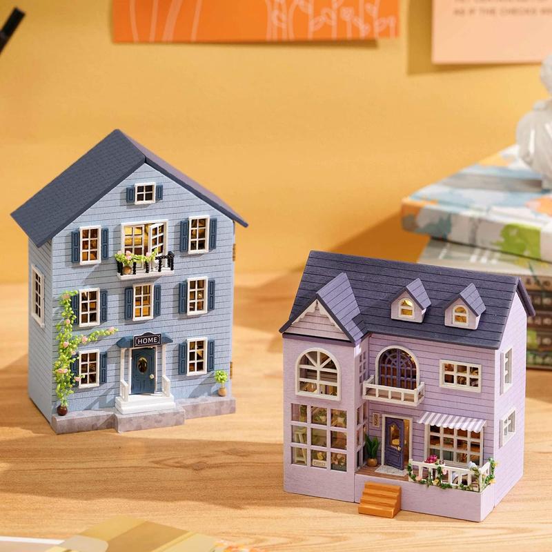 3D European Style House Design Wooden Craft Kit, 1 Box DIY House Design Wooden Craft Kit, Creative Gift for Teens & Adults