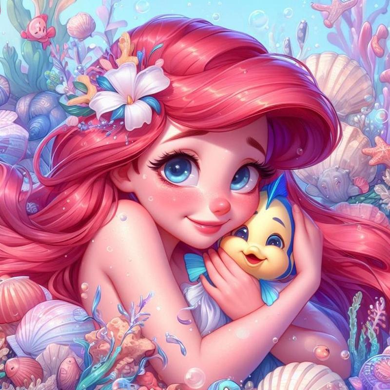 Disney Princess Pattern DIY Diamond Arts Colorful Painting Kit without Frame, DIY 5D Diamond Arts Colorful Painting Kit, Wall Art Decor for Home