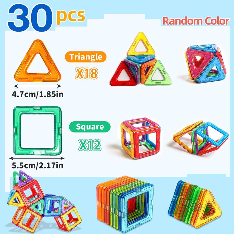 Random Color Building Construction Toys Set, 30 50 100pcs Colorful Tile Building Blocks, Educational Toys for Birthday Gifts