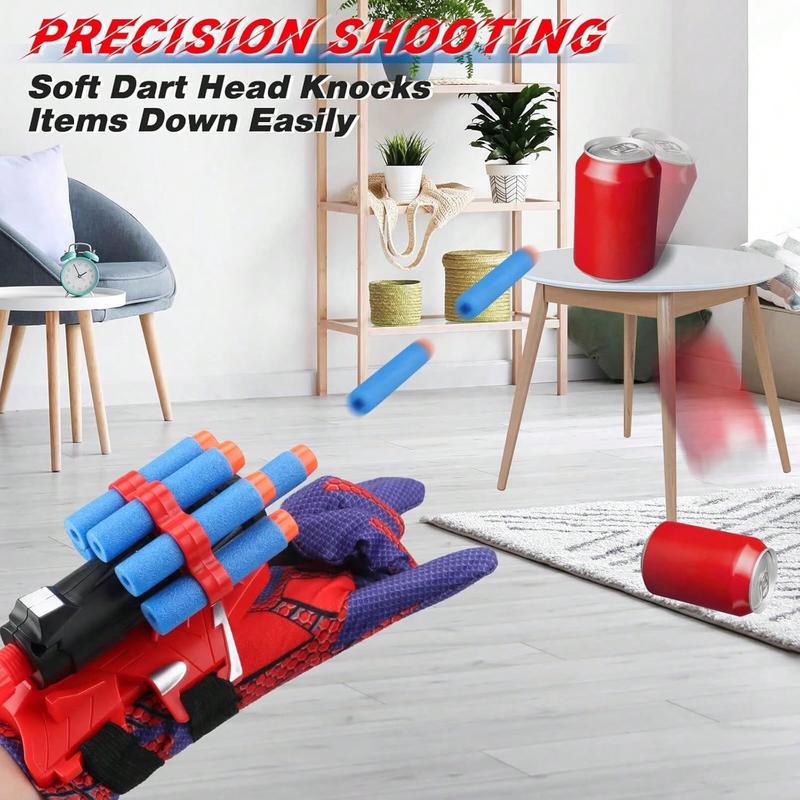 Web Shooters Toy 2 Pack, Toy for Young, Web Slinger Toys with Spider Glove Launcher, Toys for Young Men's Birthday Gifts