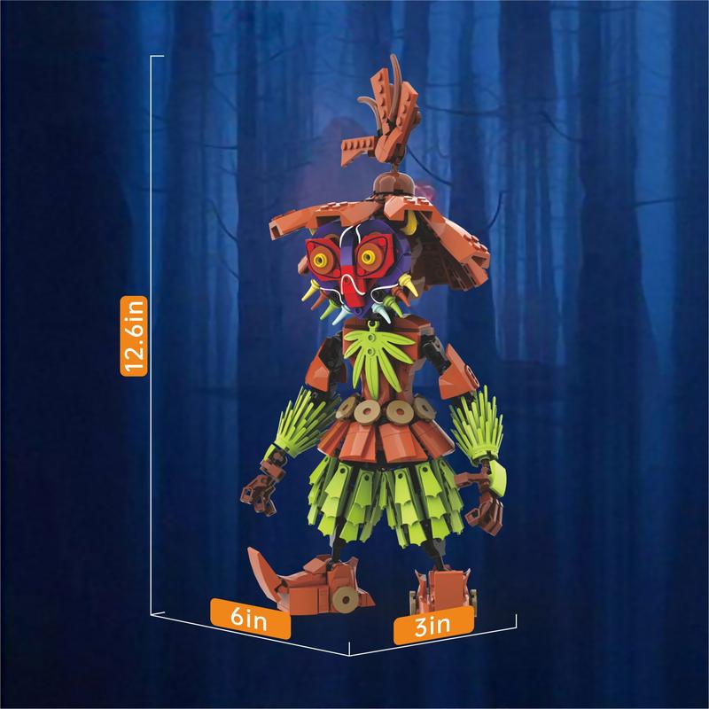 Popular Game Characters Skull Kid Building Blocks Set, Perfect Christmas & Halloween Toys for Fans and Kids (509 pcs)